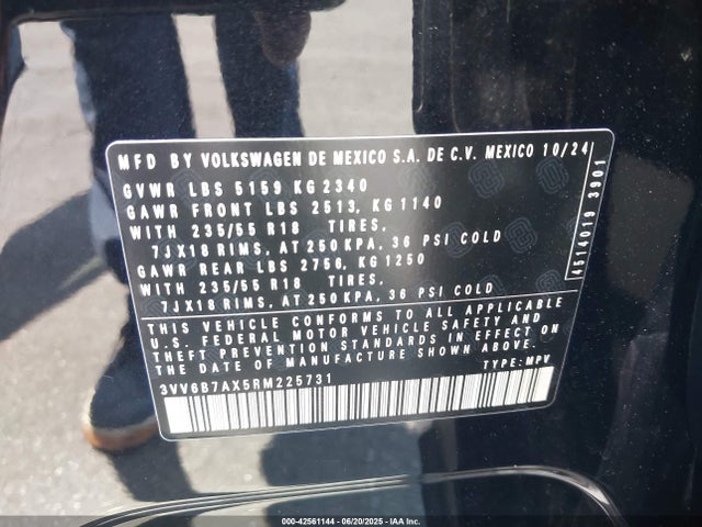 Volkswagen tsi 2024 3VV6B7AX5RM225731 Image 9