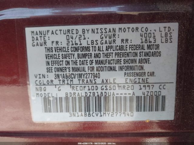 2021 NISSAN SENTRA 3N1AB8CV1MY277940 Photo 8