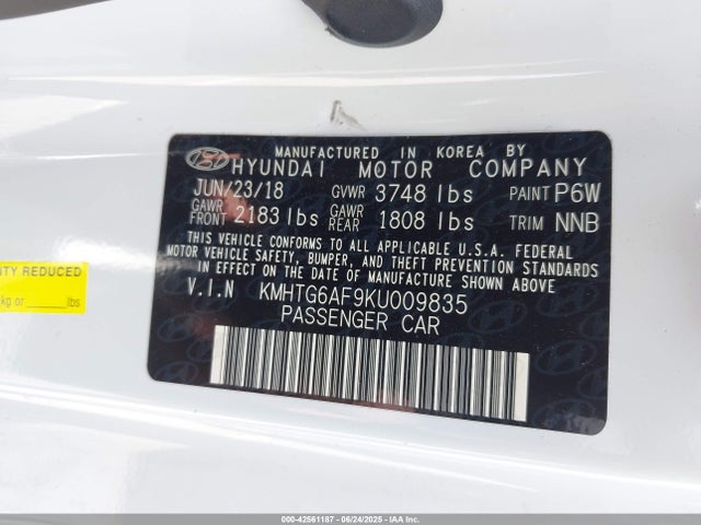 KMHTG6AF9KU009835 Hyundai mpi nu