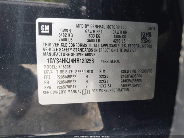 2017 CADILLAC ESCALADE ESV 1GYS4HKJ4HR120256 Photo 8
