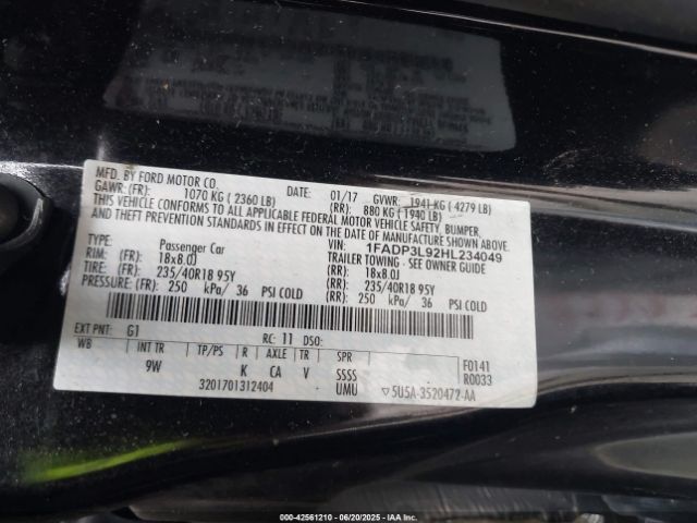 2017 FORD FOCUS ST 1FADP3L92HL234049 Photo 8