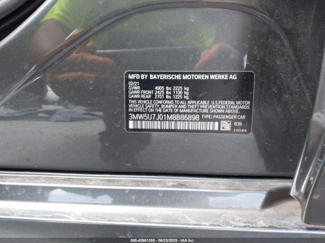 2021 BMW 3 SERIES 3MW5U7J01M8B86898 Photo 8