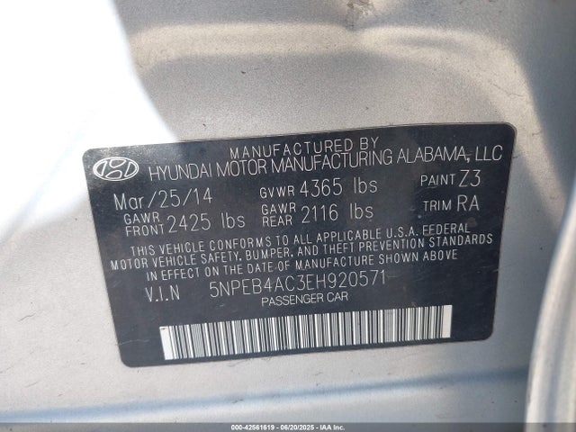Hyundai gamma 2014 5NPEB4AC3EH920571 Image 9