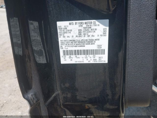 2011 FORD F-150 1FTFX1EF4BFA98684 Photo 8