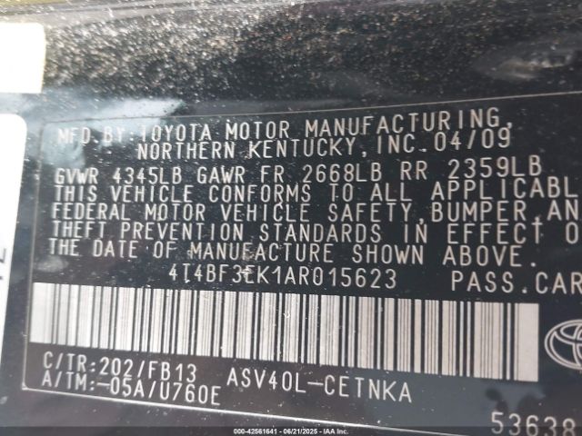 2010 TOYOTA CAMRY 4T4BF3EK1AR015623 Photo 8
