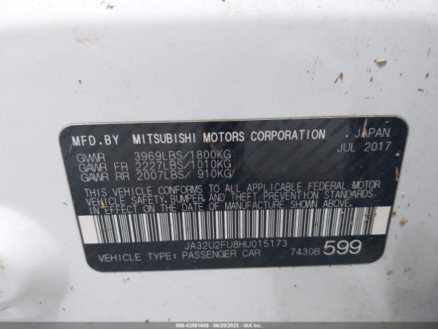 2017 MITSUBISHI LANCER JA32U2FU8HU015173 Photo 8