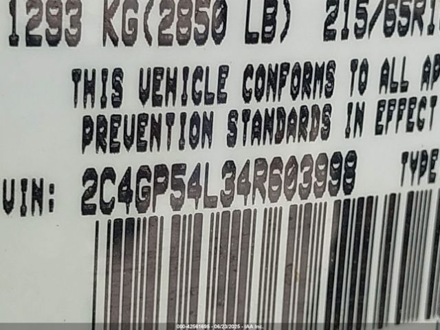 2004 CHRYSLER TOWN & COUNTRY 2C4GP54L34R603998 Photo 8