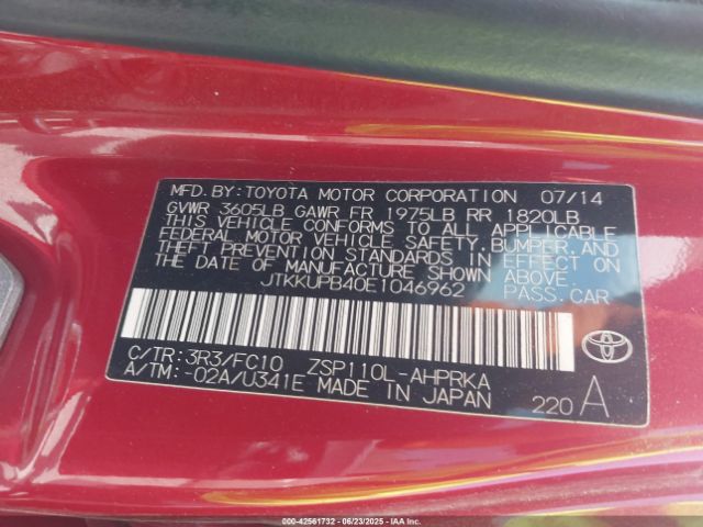 JTKKUPB40E1046962 Scion 2zr-fe