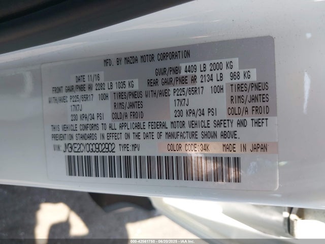 Mazda py 2016 JM3KE2CY0G0902902 Image 9