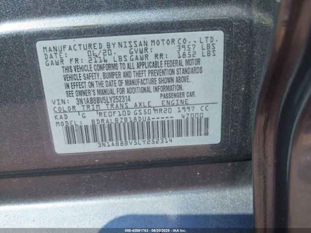 2020 NISSAN SENTRA 3N1AB8BV5LY252314 Photo 8