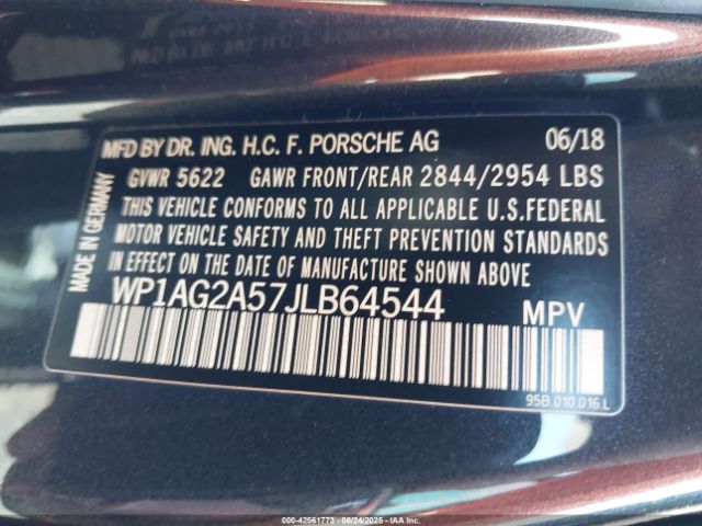 2018 PORSCHE MACAN WP1AG2A57JLB64544 Photo 8