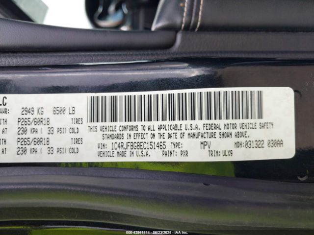 2014 JEEP GRAND CHEROKEE 1C4RJFBG8EC151465 Photo 8