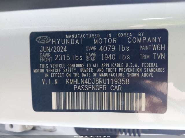 KMHLN4DJ8RU119358 Hyundai gdi kappa