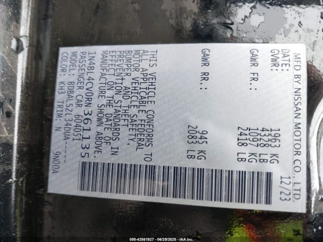1N4BL4CV0RN361135 Nissan 2024