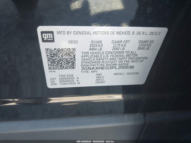 Chevrolet lsd 2023 3GNAXHEG3PL200038 Image 9