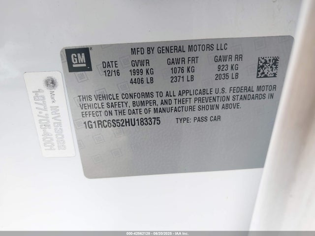 1G1RC6S52HU183375 Chevrolet l3a - di: direct injectio, vvt: variable valve timing, hybrid, gen 1