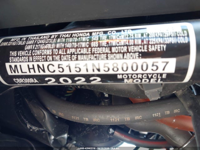 Honda Nc51e-8300001 2022 MLHNC5151N5800057 Image 10