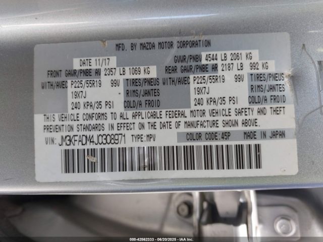 2018 MAZDA CX-5 JM3KFADM4J0308971 Photo 8
