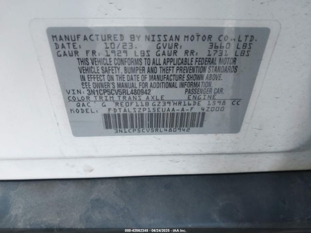 2024 NISSAN KICKS 3N1CP5CV5RL480942 Photo 8