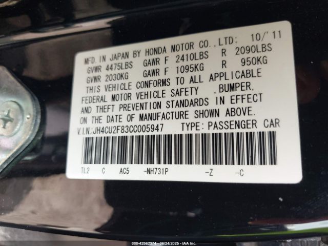 2012 ACURA TSX JH4CU2F83CC005947 Photo 8