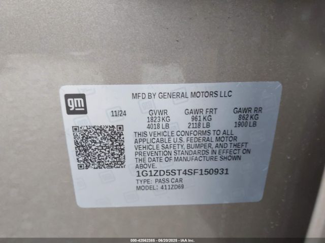 2025 CHEVROLET MALIBU 1G1ZD5ST4SF150931 Photo 8