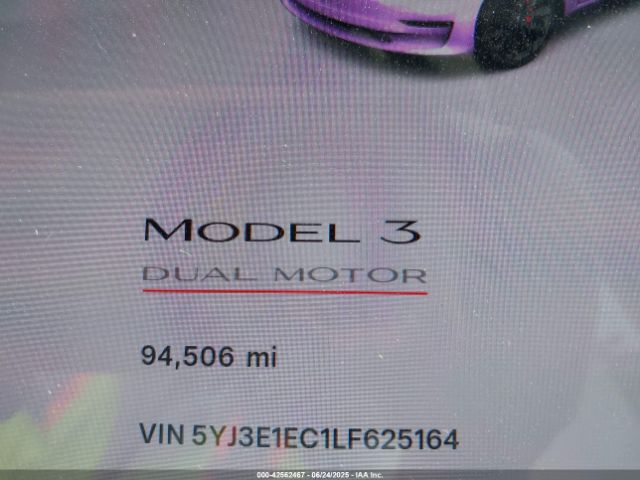 5YJ3E1EC1LF625164 Tesla 2020