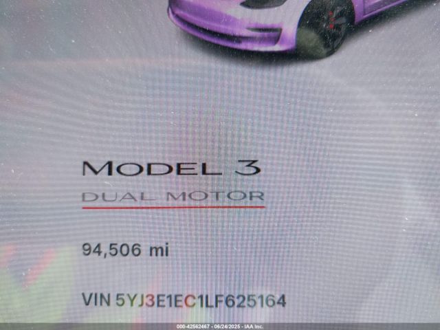 5YJ3E1EC1LF625164 Tesla 2020