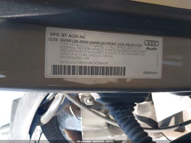 2006 AUDI A4 WAUAC48H06K009868 Photo 8