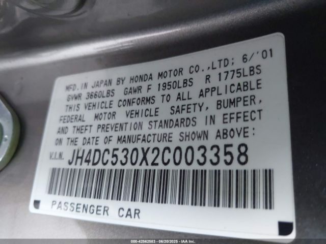 2002 ACURA RSX JH4DC530X2C003358 Photo 8