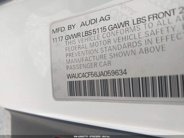 2018 AUDI S5 WAUC4CF56JA059634 Photo 8