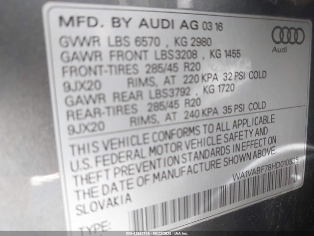 2017 AUDI Q7 WA1VABF78HD010535 Photo 8