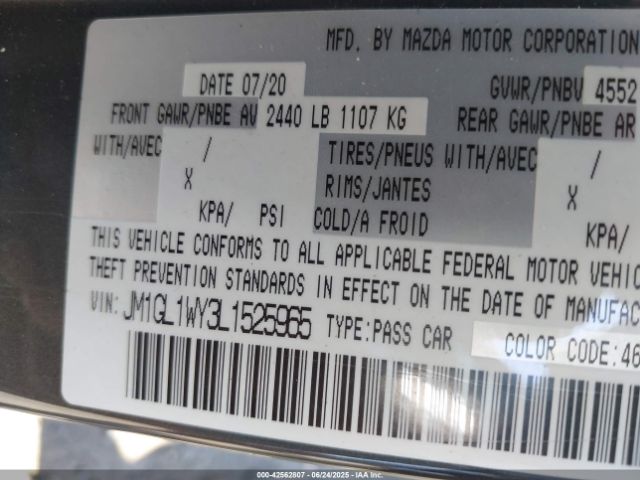 2020 MAZDA MAZDA6 JM1GL1WY3L1525965 Photo 8
