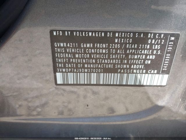 2013 VOLKSWAGEN JETTA 3VWDP7AJ9DM370201 Photo 8