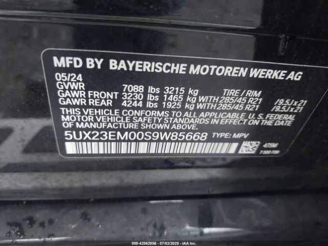 2025 BMW X7 5UX23EM00S9W85668 Photo 8