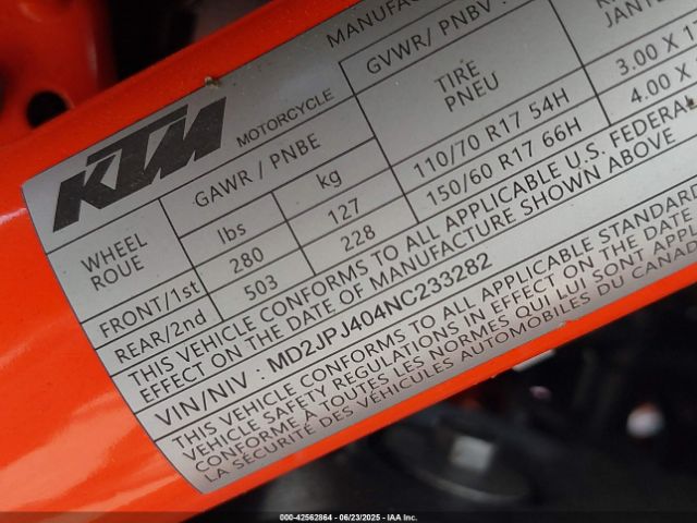2022 KTM 390 MD2JPJ404NC233282 Photo 9