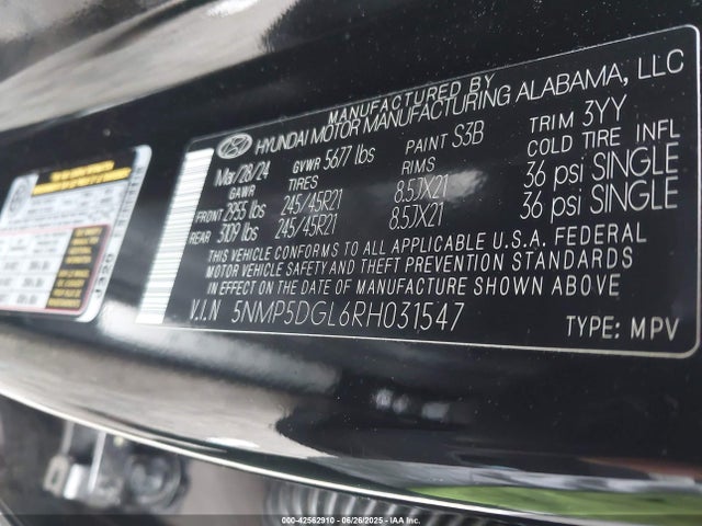 5NMP5DGL6RH031547 Hyundai t-gdi theta iii