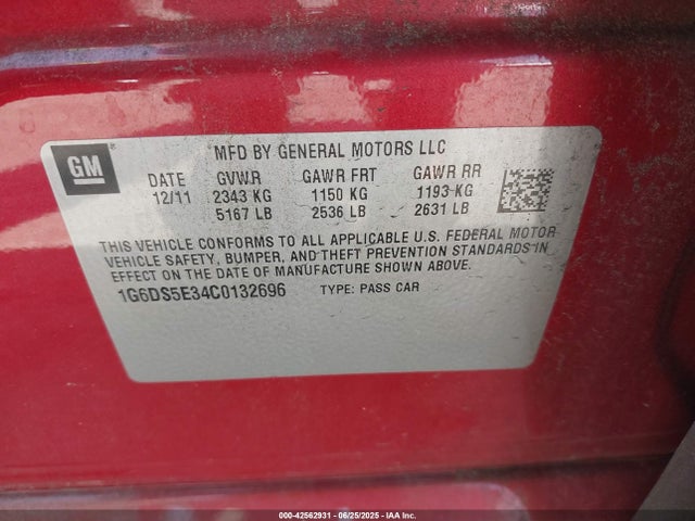 2012 CADILLAC CTS 1G6DS5E34C0132696 Photo 8