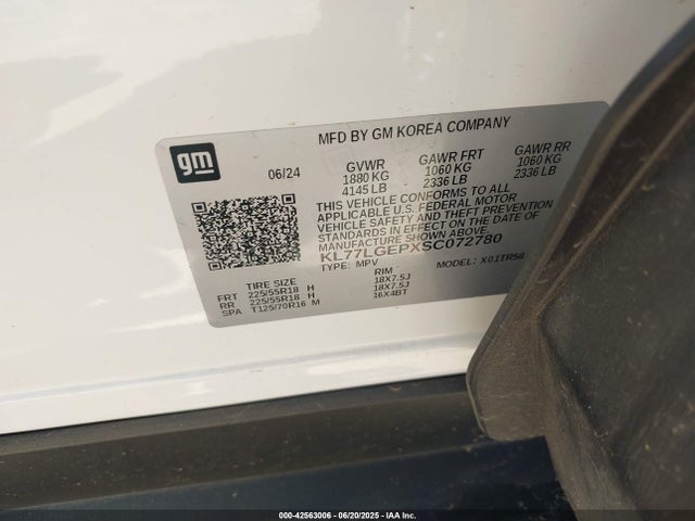 Chevrolet lbp 2025 KL77LGEPXSC072780 Image 9