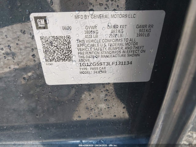 1G1ZG5ST3LF131134 Chevrolet lfv - direct injection, variable valve timing, gen 1