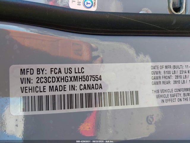 2C3CDXHGXMH507554 Dodge Charger