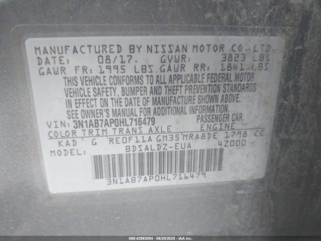 2017 NISSAN SENTRA 3N1AB7AP0HL716479 Photo 8
