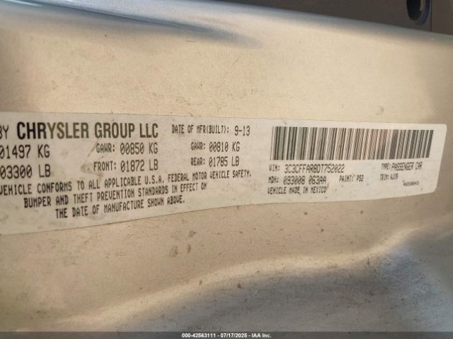 2013 FIAT 500 3C3CFFAR8DT752022 Photo 8