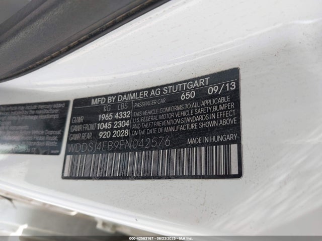 Mercedes-Benz CLA-Class 2014 WDDSJ4EB9EN042576 Image 9