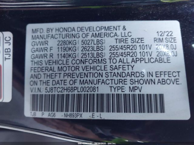 2023 ACURA RDX 5J8TC2H68PL002081 Photo 8