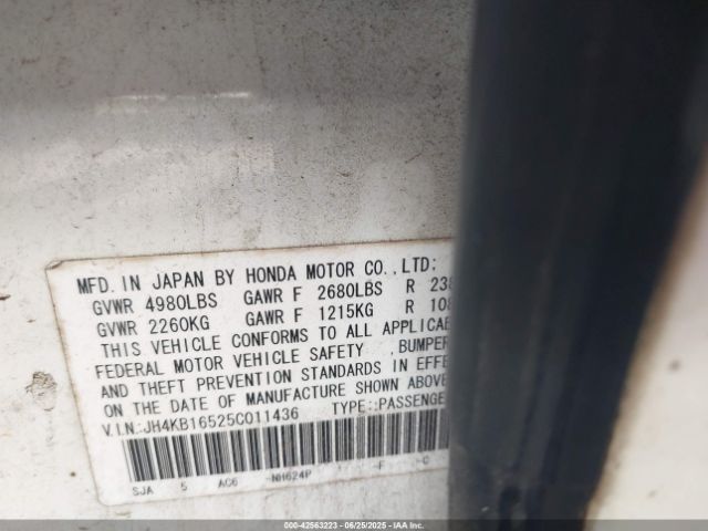 2005 ACURA RL JH4KB16525C011436 Photo 8