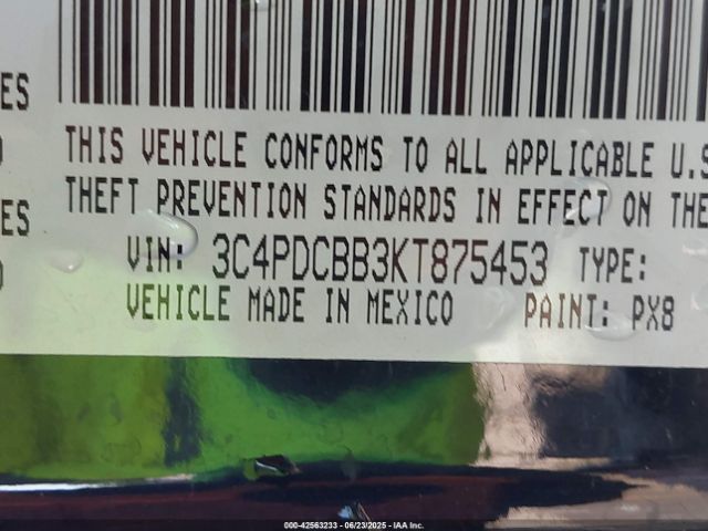 2019 DODGE JOURNEY 3C4PDCBB3KT875453 Photo 8