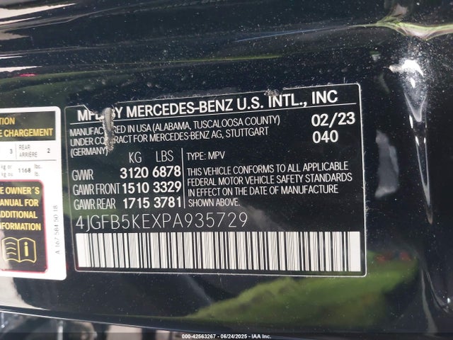 4JGFB5KEXPA935729 Mercedes-Benz m256