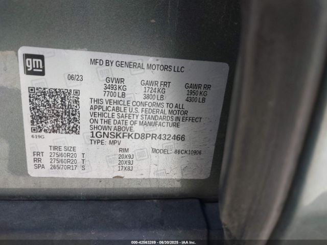 1GNSKFKD8PR432466 Chevrolet l84