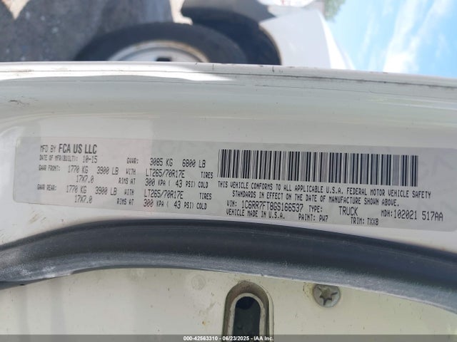 RAM 1500 2016 1C6RR7FT8GS166537 Image 9