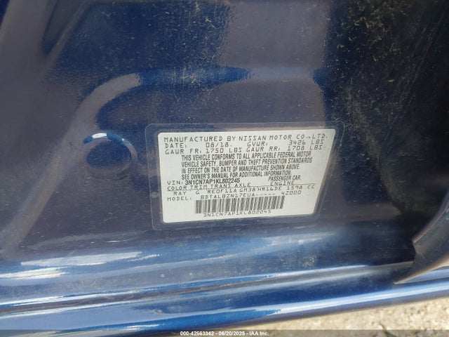 3N1CN7AP1KL802245 Nissan 2019